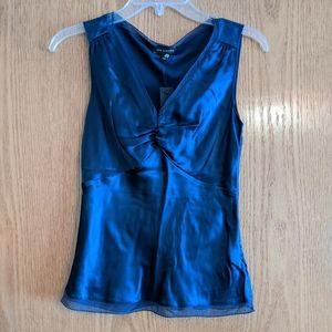 NWT The Limited silk navy blue sleeveless top